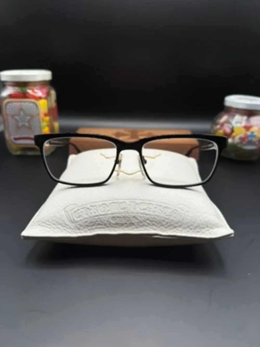 Chrome Hearts Slapnuts I Black Eyeglasses 55 17 153 Japan